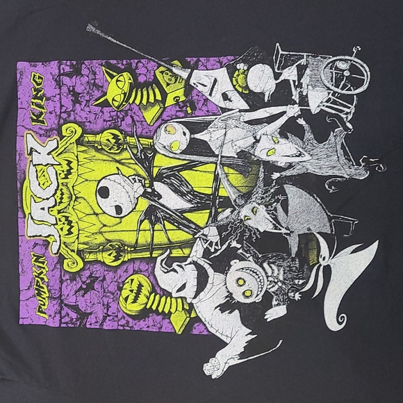 Nightmare Before Christmas Mens T-Shirt - Pumpkin King Jack Character Group - Picture 2 of 3